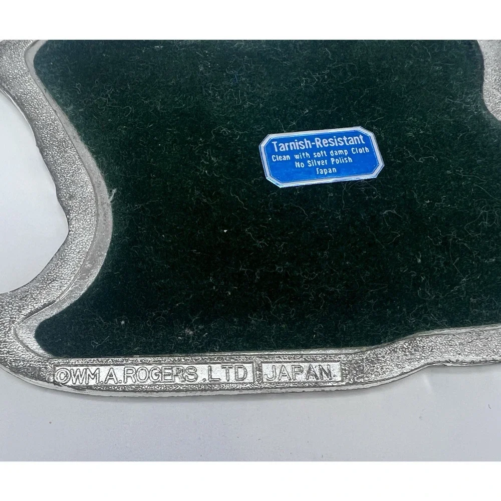 Wm. A. Rogers Vintage Christmas Sleigh Coasters Set of 6 Silverplate Felt Back